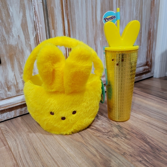 Peeps Other - NWT PEEPS Treat Basket and Grid Tumbler Bundle